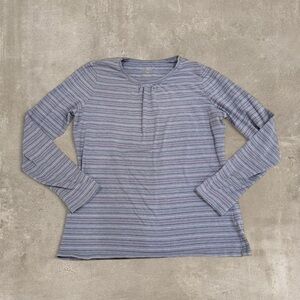 L.L. Bean Women's Blue Heather Long Sleeve Tee